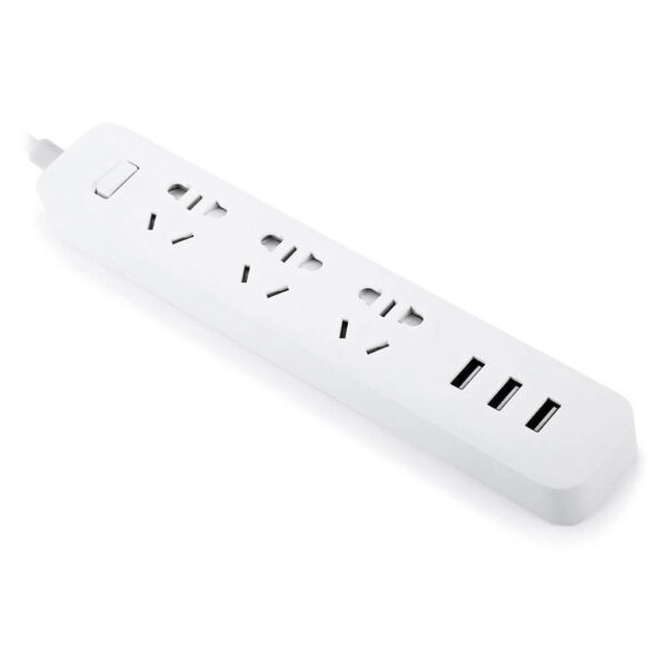 سه راهی برق و شارژر شیائومی برند Mi مدل  3Port USB